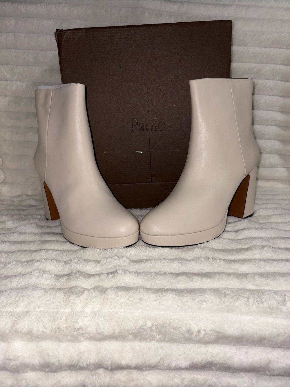 Linea Paolo Winslow Boot in Cream Napa Leather 10M